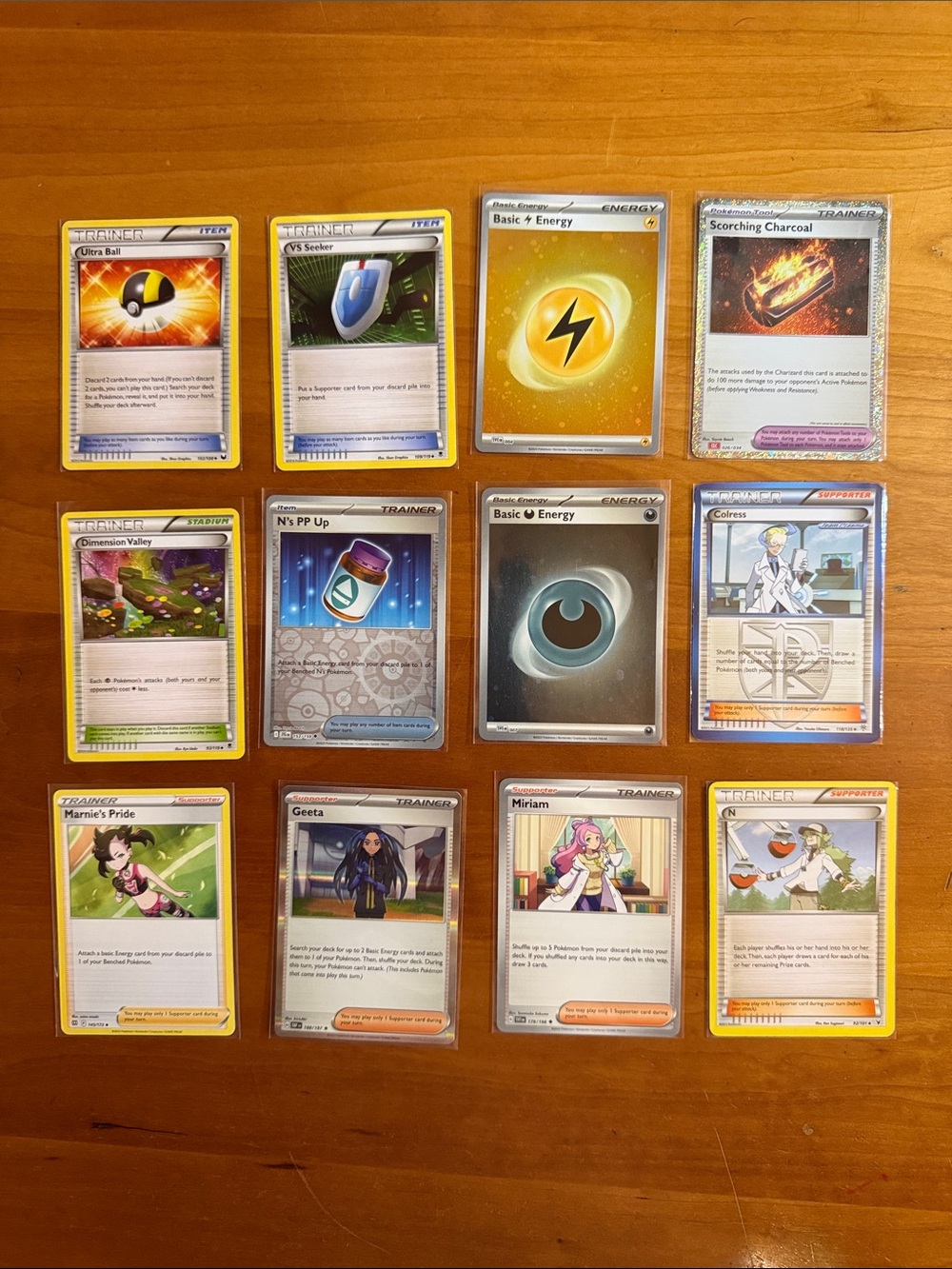 Pokemon Trainer & Energy Card Lot - Yellow, Black, Gray